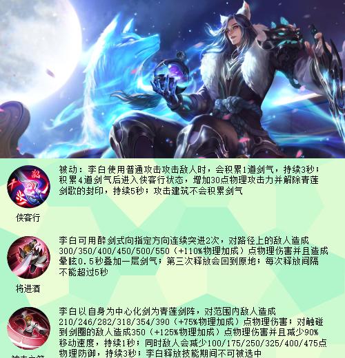 国服李白极限教学出装攻略（打造无敌杀神，畅快横扫战场）